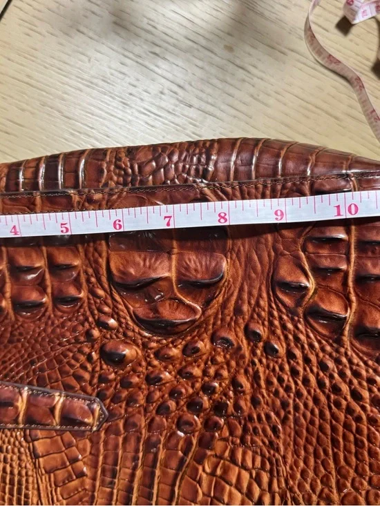 New Without Tags Brahmin Finley Satchel Croc-Embossed Leather - Picture 8 of 15